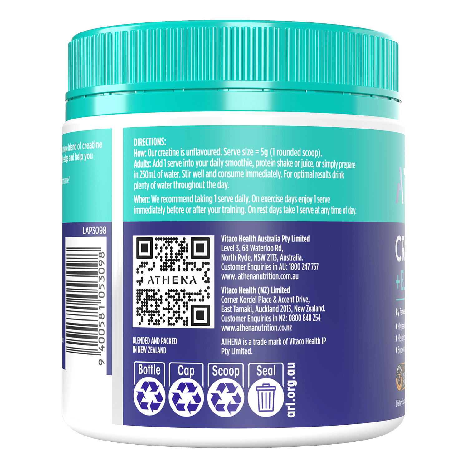 Creatine + Electrolytes - Athena Nutrition