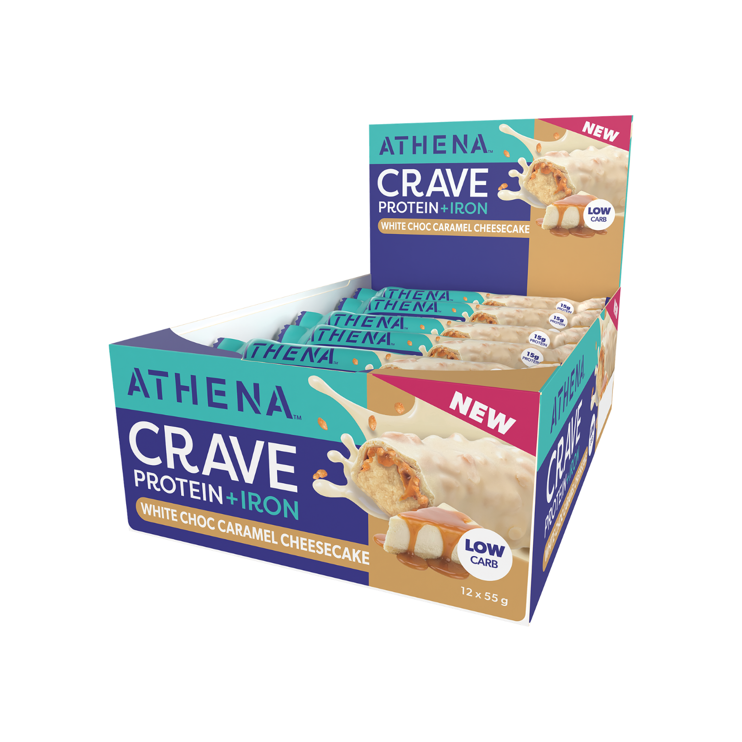 Athena Nutrition Crave Bars - White Choc Caramel Cheesecake