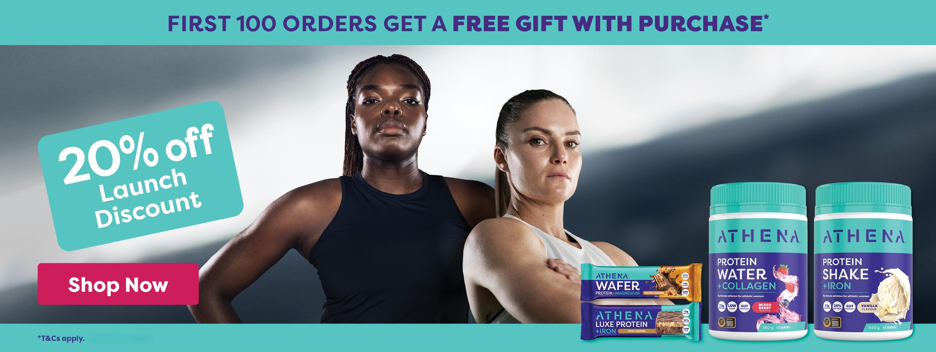 Athena launch 20% off desktop