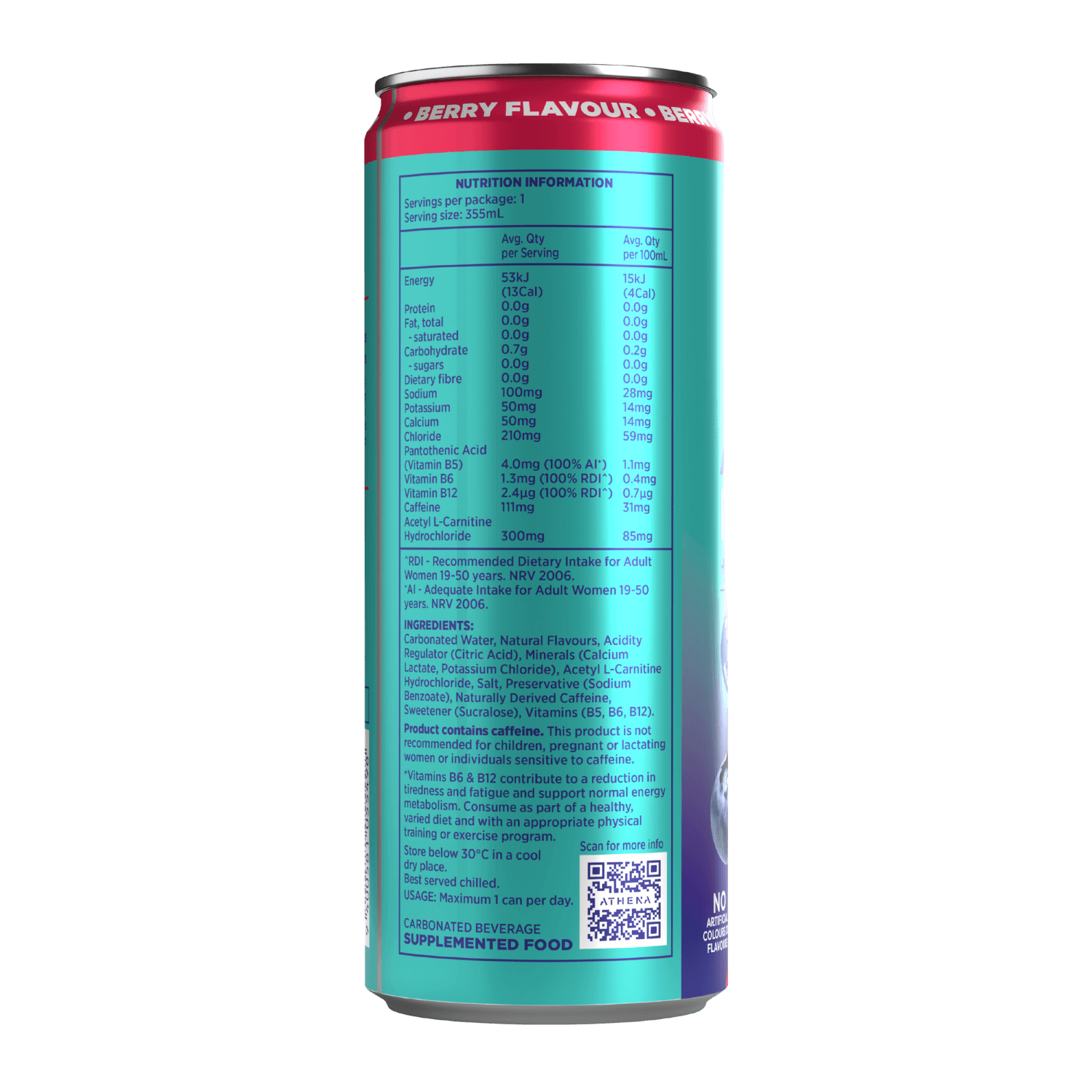 Athena Energy + Electrolytes - Berry Flavour
