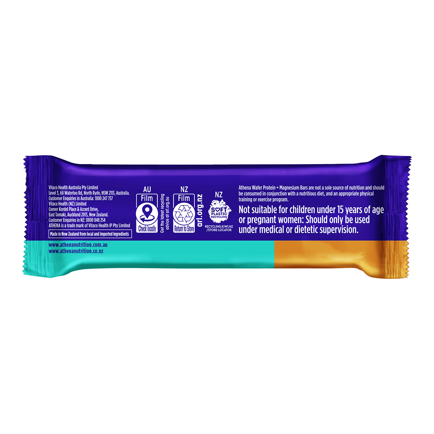 Protein Wafer + Magnesium (Box of 12 bars) - Athena Nutrition